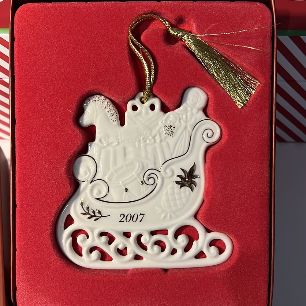 2007 Lenox Sleigh of Toys Ornaments
